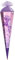 ROTH Schultüte groß Purple Unicorn - 85 cm - 6-eckig Rot(h)-Spitze Tüllverschluss - Zuckertüte Einhorn Schulanfang