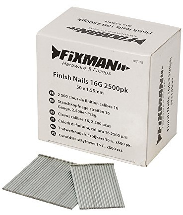 FIXMAN 334728 16G finish naglar 50 x 1.55 mm SILVER