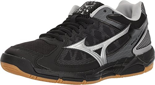 Mizuno Mujer 430240.9073.08.0750 Calzado de Voleibol, Negro-Plata, 5.5 UK