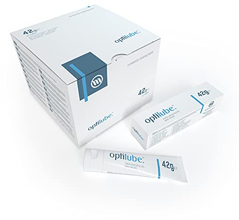 OptiLube Tubes (42g x12) - Sterile Lubricating Jelly for Insertion of Medical Devices, Water Soluble Lubricant with Easy-to-Use Flip Cap (42g Tube - Box of 12)