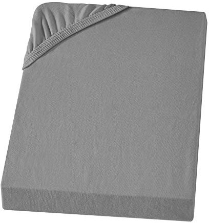 CARPE SONNO Boxspringbett Spannbettlaken 90x200cm - 100x200cm Kochfest Bügelfrei & bis 50cm Höhe | Jersey Baumwoll Bettlaken 90x200 100x200 für Boxspring & Wasserbetten | Spannbetttücher Anthrazit