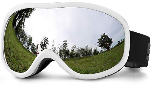 SPOSUNE Lunettes de Ski OTG - Sur Lunettes Anti-Buée Double Lentille pour Homme Femme Enfant Ski Snowboard Motoneige, Protection Anti-Vent UV400 pour Sports d'Hiver