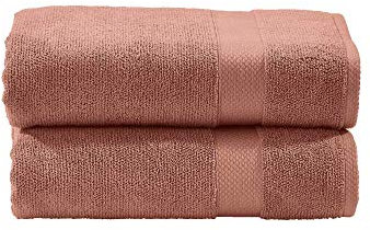 DONE Deluxe Handtücher 2er Set Zwirnfrotier Weich Hautfreundlich 100% Baumwolle Desert Sand 50x100cm, 550gr/m²