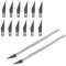 Scalpel, Precision Cutter, 2 Pièces Cutter de Précision, Precision Cutter avec 12 Lames, Scalpel Modelisme, Couteau de Précision, Cutter pour Sculpture, Arts de Bricolage