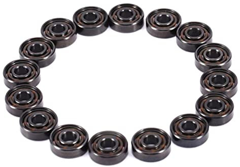 16 Stück Keramik 608 Kugellager 8 x 22 x 7 mm ABEC-11 Hybrid 6 weiße ZrO2 Bälle Skateboard Lager Skating Inline