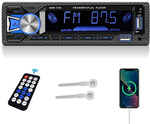 Car Radio Bluetooth Hands-free, Rimoody Car Radio Car Stereo Single Din 1 DIN Digital Bluetooth FM Audio Music Stereo Mp3 Player USB/SD/AUX-IN In-Dash Unit Remote Control
