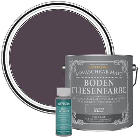 Rust-Oleum strapazierfähige, abwaschbare Bodenfliesenfarbe in lila Matt Finish - Traubensaft 2,5 Litres
