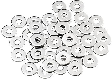 120 Piezas Arandelas Planas, Arandelas de Acero Inoxidable M6, Arandela Plana Ala Ancha para Tornillos, Tuercas, Varilla Roscada