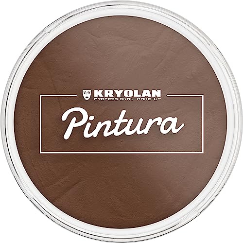 Kryolan Pintura Water Color Schminke 25ml, Farbe: Brown, Waschbar, Vegan, ohne Parfüm, ohne Parabene, Glutenfrei - ideal für Kinder, Party, Karneval, Fasching & Halloween (Brown)