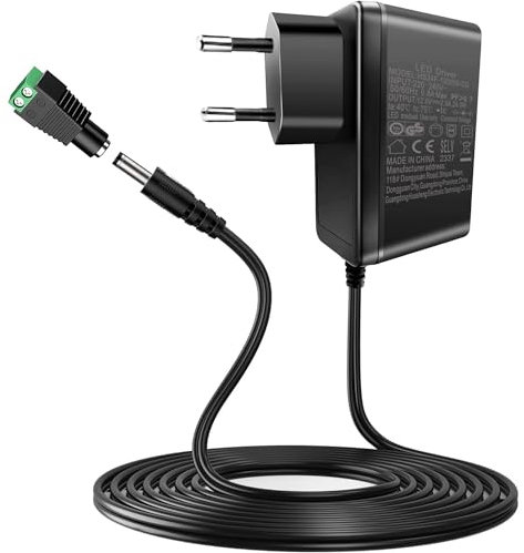 AGOTD 24W Adaptateur Secteur Universel AC à DC 12V 2A Transformateur d'alimentation pour Bandes LED,Routeur,Caméra