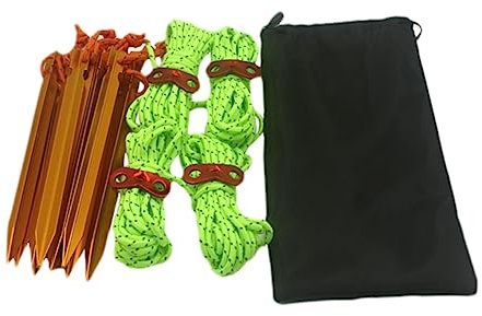 Amosfun 19St Zeltzubehör reflektierendes Seil Erdnagel Windseilschnalle