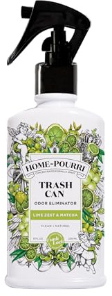 Home-Pourri Trash Can Odor Freshener, Lime Zest and Matcha, 8 Fl Oz