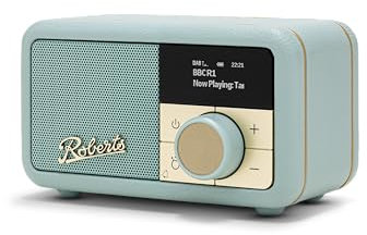 ROBERTS Revival Petite 2 Dab+/FM/Bluetooth avec Alarme Bleu Ciel