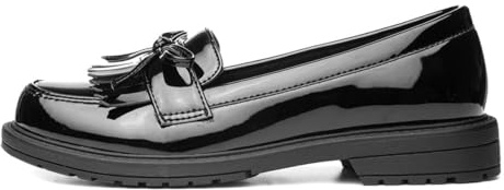 Lilley Fallon Girls Black Patent Loafer - Size 5 UK - Black
