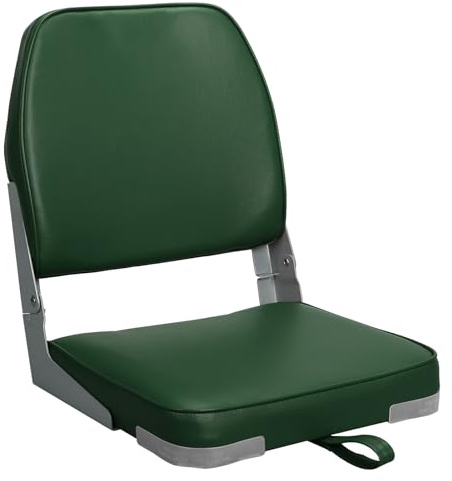 ERGOSEAT Low Back Boat Seats Fold-Down Fishing Boat Seat, 1 Pack, Green
