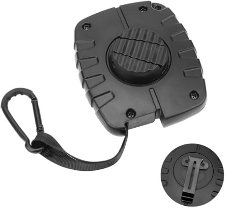 Adorila Treestand - Polipasto retráctil de 26 pies para caza de soporte de árbol, accesorios de elevación de cuerda de engranaje para arco de caza y recuperador de armas (negro)