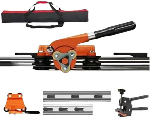 LOJAX Tagliapiastrelle Manuale di Grande Formato, Progettato per Piastrelle di Spessore 3-12 mm, con Accessori e Custodia per Il Trasporto, taglierina per Pavimenti Laminati