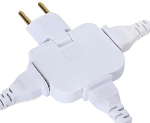 Spine multiple elettriche, spine di prolunga per prese | Presa da parete multipresa a 3 vie - 2500 W multifunzionale risparmio di spazio protezione da sovraccarico 180 gradi punta girevole