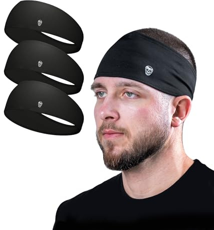 Gymreapers Workout Headbands for Men & Women-Comfortable Sweat Absorbing Band to Keep Hair Back During Running Sports Gym Cycling and Outdoor Activities