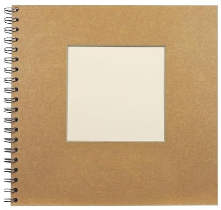 Demark - Álbum kraft para scrapbook, Álbum firmas boda, Libro de firmas, Álbum fotos. (20 hojas, Marrón, 25x25)
