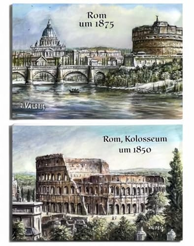 2 magneti per frigorifero – Roma – calamite per frigorifero Souvenir Italia, Castello d'Angelo, Souvenir Vaticano, magneti per bambini, calamite da frigorifero per foto, frigorifero magnetico, regalo