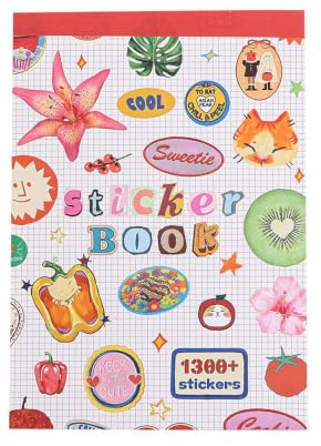 Cosblisvia Accessoires de Scrapbooking Livre de Stickers pour Adultes Livre de Stickers A5 1300+ Stickers pour Adolescents étudiants Adultes pour journaling Agenda Cartes DIY