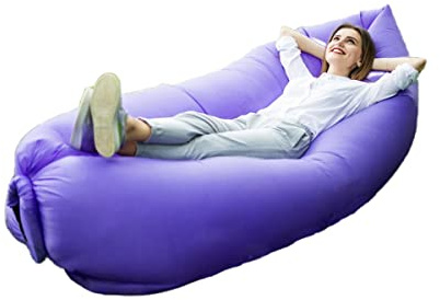 ZTOONE Inflatable Lounger Couch Air Lounger Lazy Sofa with Carry Bag,Hammock Inflatable Mattress Inflatable Bed Pool Float for Swim,Camping,Beach,Hiking,Park,Backyard, Pool, Picnics (Purple)