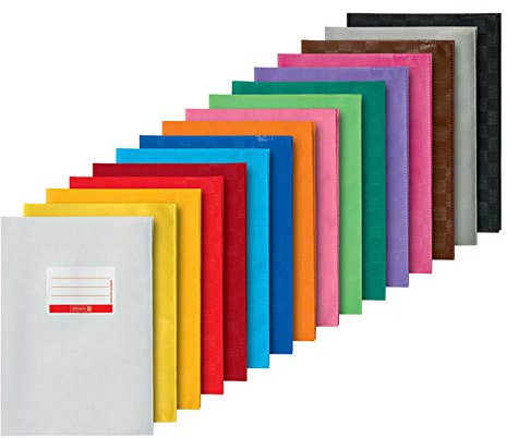 Brunnen 16 Stück Notizbuchhüllen A4, 16 Farben, blickdicht, gedeckt, stabil