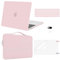 MOSISO Hülle Kompatibel mit MacBook Pro 13 Zoll M2 M1 2025-2016 A2338 A2289 A2251 A2159 A1989 A1706 A1708,Hartschalenhülle&Tasche&Tastaturschutz&Webcam-Abdeckung&Displayschutzfolie,Rosenquarz