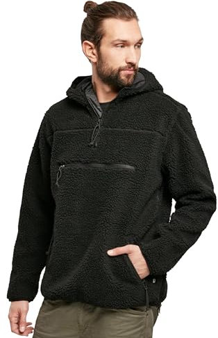 Brandit Teddyfleece Worker Pullover, Farbe: Black, Größe: S