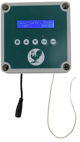 Kit de Motor Eléctrico para Puerta de Gallinero, Temporizador Programable IP44 a Prueba de Agua 100 a 240 V ABS Abridor Automático de Puerta de Gallinero con Control Remoto para Granja (Enchufe de l