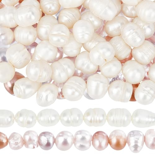SUNNYCLUE 1 scatola 90~94 pezzi Perle Barocche Perle di D'Acqua Dolce Bead Coltivate Naturali Forma Irregolare Rotonda Beads di Autentiche per Creazione di Gioielli Forniture Collane
