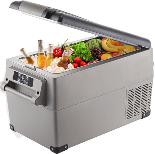 ZHIMAI 35 Litri Frigoriferi per Auto, Mini Frigo Portatile, Elettrico Auto Frigorifero Congelatore 12/24V DC per compressore per Auto Camion Picnic Campeggio da -20℃ a 20℃
