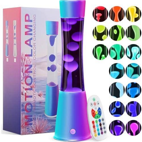 KIKILIVE 17 Colors Changing Liquid Motion Lamp with Remote,15.6 LED Night Light Relaxing Table Lamp for Kids & Adults, Liquid Light for Bedroom Home Decor