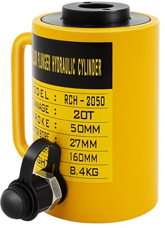 WFIETN - Heavy Duty Jack, 20 Ton Manual Hollow Hydraulic Jack Cylinder Oil Pump, 44,092.45 lbs Discharge Force - Hollow Cylinder Stroke for CP-700 Series Hand Pump (Not Included)