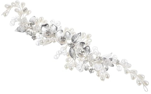 ABOOFAN Serrage-tête Confortable et Réglable de Mariée en Alliage Argenté Brillant Accessoire de Coiffure pour Mariages et Bals