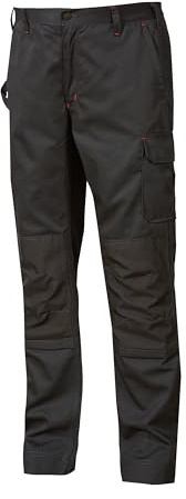 U-Power Pantalon de travail pour homme, pantalon cargo à taille élastique, avec poches genouillères, multi_poches, tissu confortable, vêtement extérieur résistant et durable (Grey Meteorite 48)