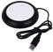 USB Wood Grain Cup Warmer Heat Beverage Mug Mat Home Office Desktop heated coffee Tea Mug Pad(Black)