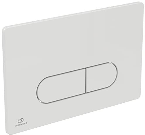 Ideal Standard R0115AC OLEAS™ M1 Plaque de Commande WC Mécanique Double Flux Blanc Déclenchement Chasse d'Eau pour WC Suspendu