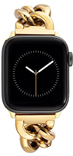 Anne Klein Fashion Chain Bracelet for Apple Watch, Secure, Adjustable, Apple Watch Replacement Band, Fits Most Wrists