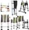 Lucn Escalera telescópica multifunción de aluminio de 3,2 m, 150 kg