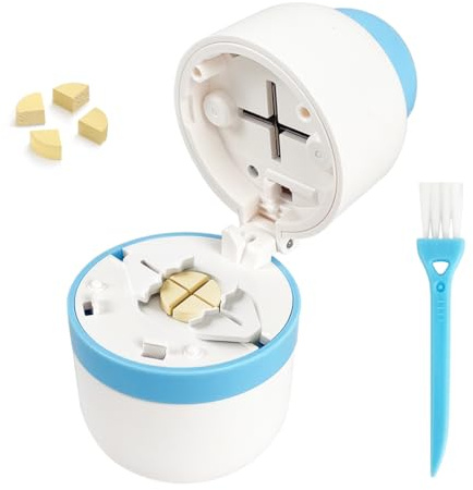 Pill Cutter - Pill Splitter with Stainless Steel Blade for Cutting Small Pills or Large Pills in Half or Quarter, Suitable for Cuting Vitamins, Tablets
