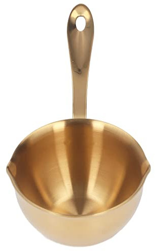 Cazo De Chocolate Con Leche, Cazo De Aceite Caliente 200ml ErgonóMico Para Jabones De Cocina (Oro)