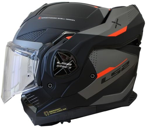 LS2, klapphelme motorrad ADVANT X Oblivion mat black titanium, L