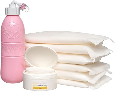 First Days Maternity The Original UK - Confezione da 6 impacchi freddi istantanei perineali con cuscinetti di amamelide e bottiglia Peri, ideali per il recupero post-partum, confezione da 6 impacchi