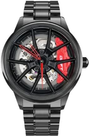 DriftElement Automatik Nitro Felgenuhr - Hochwertige Herrenarmbanduhr mit Miyota 8n24 Uhrwerk - Quarzuhr