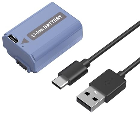 SMALLRIG Battery 1030mAh USB-C Replacement Battery för Sony NP-FW50, 2.25H Full Charged Battery för Sony A7, A7S, A7R, A6400, A6500, A6300, A5000, A5100, A6000, RX10-4330