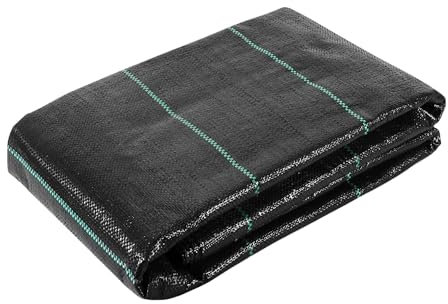 Gro Garden Products Weed Control Membrane, Heavy Duty Black 100gsm Commercial Grade Ground Cover Fabric, Heavy Duty Weed Barrier, UV Stabilised Weed suppressant Matting. (1m Wide, 25, metres)