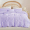 Nayoroom Seersucker Bettwäsche 200x200 Lila Kariet Welligkeit Aesthetic Musselin Bettwäsche Set 3 Teilig Mädchen Modern Microfaser Lustig Bettbezug und 2 Kissenbezug 80x80 mit Reißverschluss