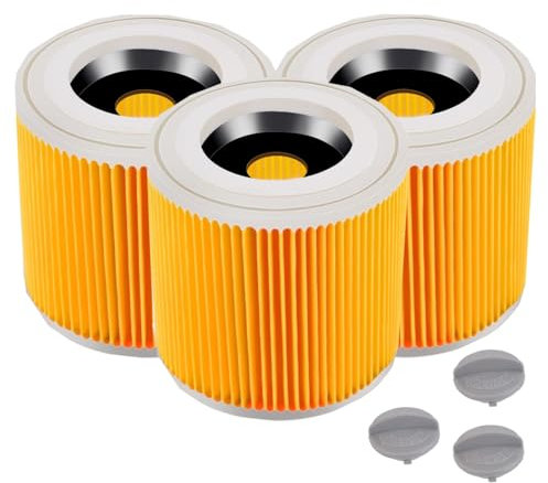 Rebirthcare WD3 filtro para Kärcher WD3 Premium WD2 WD3 WD3P WD1 MV2 MV3 A2604 A2004 A2204 A2054 SE4001 SE4002 cartucho filtro recambio aspiradora para karcher 6.414-552.0/64145520 (HT-3p)